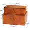 Leather Storage Box with Leather Loop Closure Set